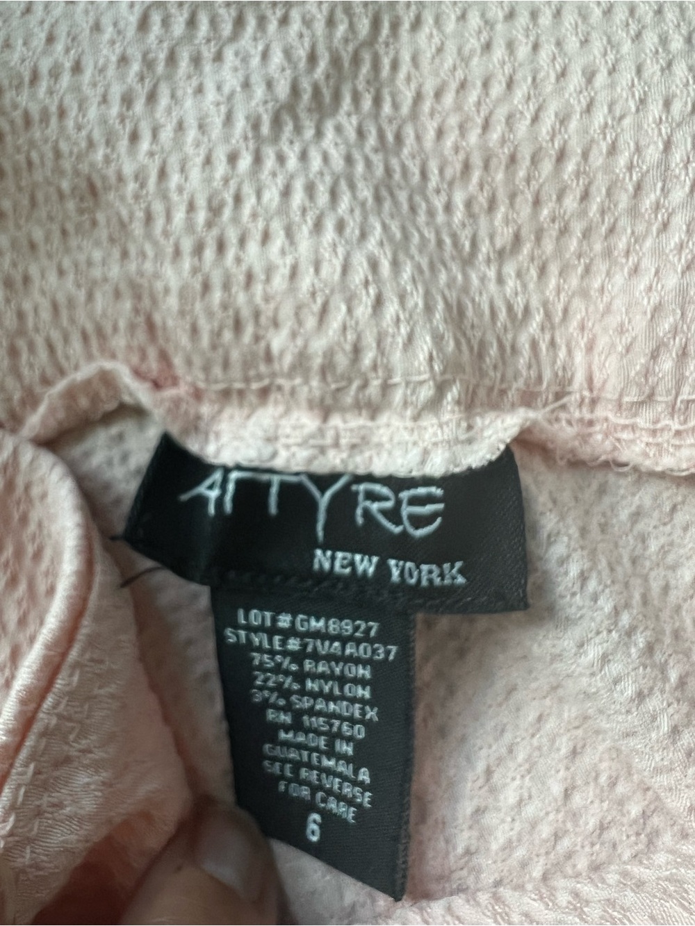 Attyre Blush Pink Textured pant - Picture 6 of 6